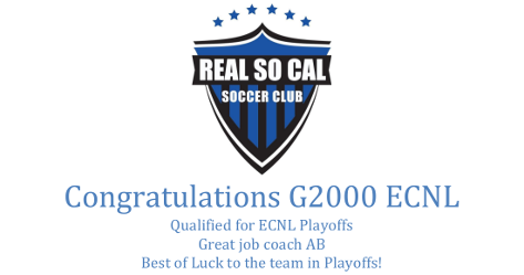 Congratulations G2000 ECNL