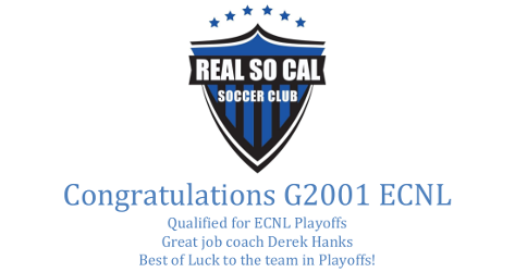 Congratulations G2001 ECNL
